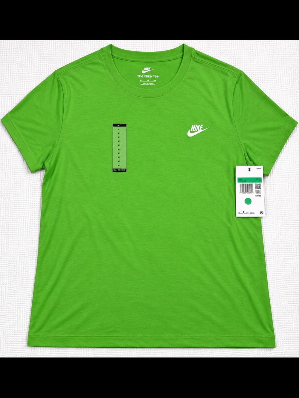 Nike Men's Bright Green Short Sleeve Logo Tee